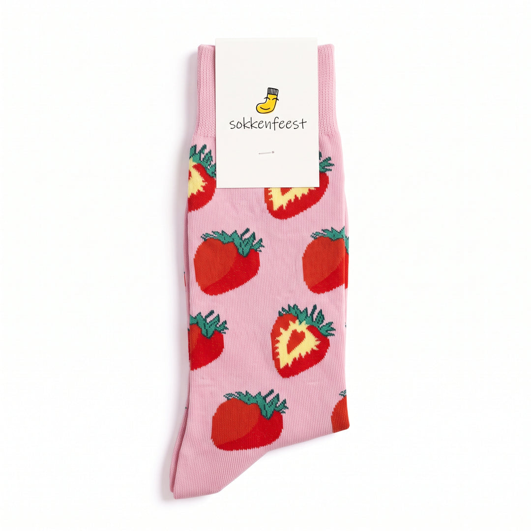 Aardbei Sokken - Roze