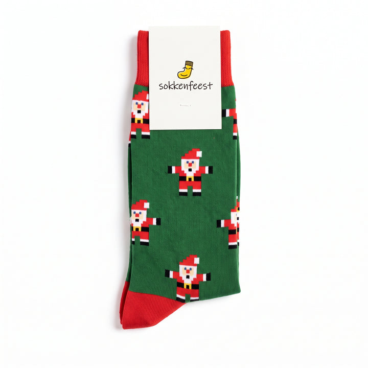 Groene Kerstman Sokken