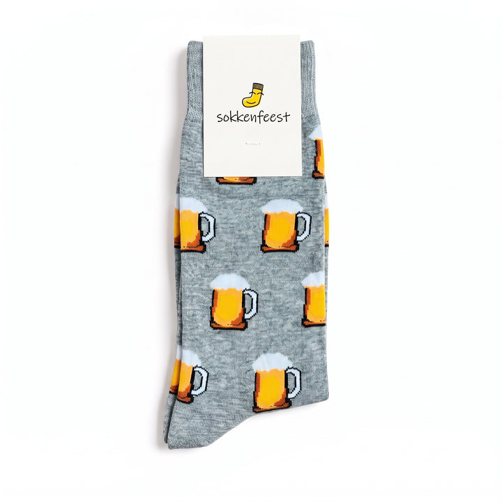 Bier Sokken - Grijs